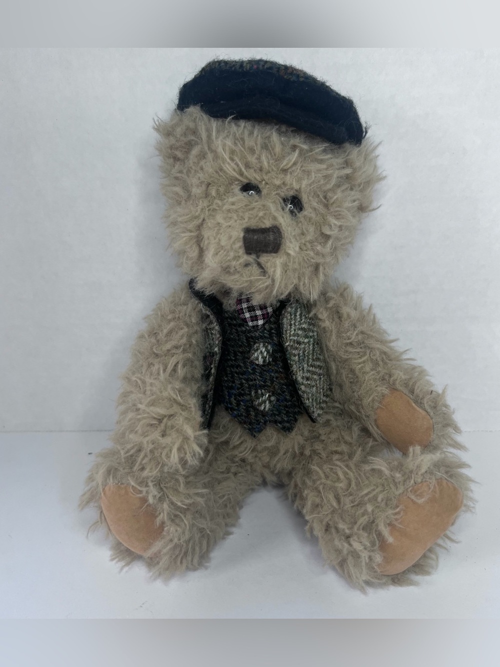 Harris Tweed Teddy Bear Hand Woven Wool Vintage Style Plush